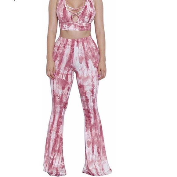tie dye bell bottom flare pants